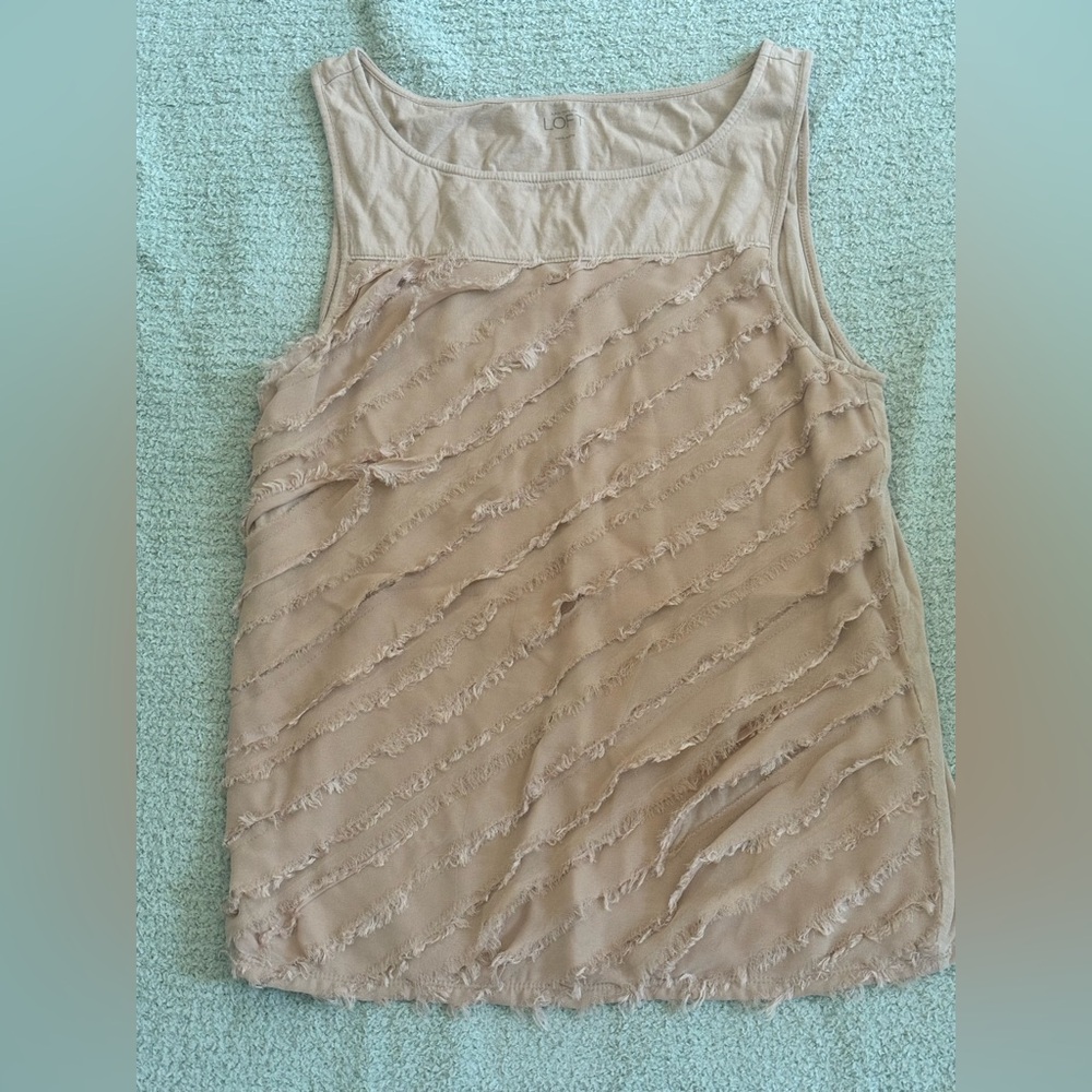 LOFT Beige Sleeveless Top